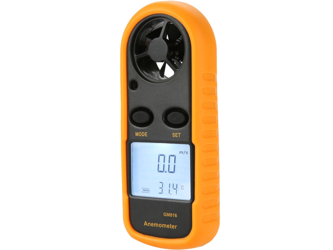 KOFIHETY Anemómetro portátil profesional para medir la velocidad del aire, ideal para equipos de climatización, tiro, navegación y montañismo. Diseño inteligen