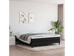 Cama Sin Colchón Tela Negro 180x200 Cm