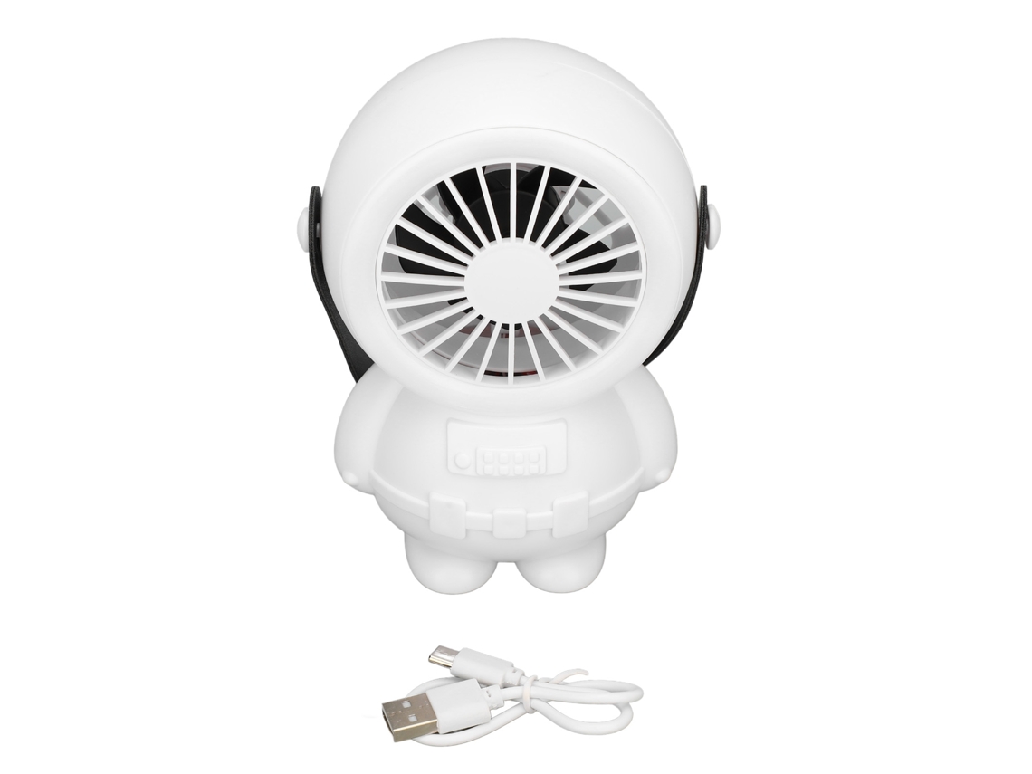 Ventilador de escritorio RGB con 3 velocidades y rotación de 360° - Portátil