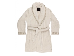 Accappatoio Donna La Perla Con Applicazione Di Ricamo “maison” Grigio Perla/nero