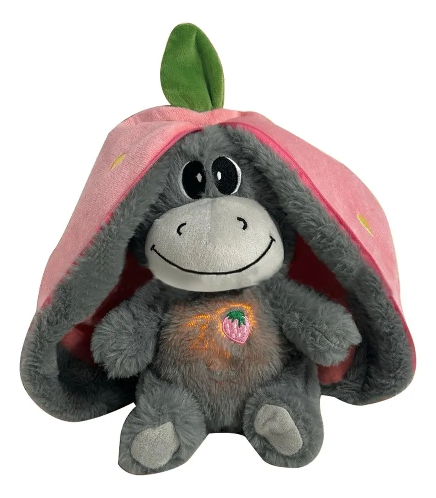 Burro de peluche relajante de lujo con forma de fruta | Juguete de peluche para dormir vayotoy