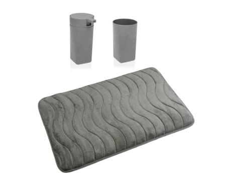 Set de Baño VERSA Gris Polipropileno 45 x 2 x 75 cm Moderno