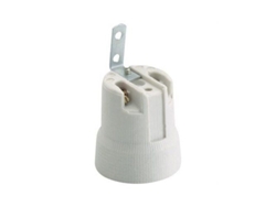 Portalámparas E27 De Porcelana 678f 4a 250v Protección Contra Choques Eléctricos Con Soporte Metálico