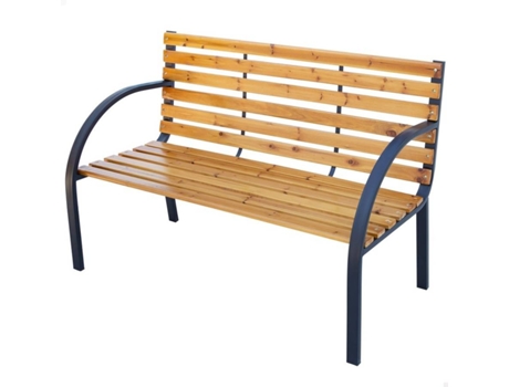 Banco Jardín AKTIVE (Marrón - Acero, Madera - 122x60x82 cm)
