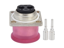 Conector De Energía 2 Pin Con Brida Cuadrada Para Panel, Montaje Por Tornillos, Socket Eléctrico Industrial