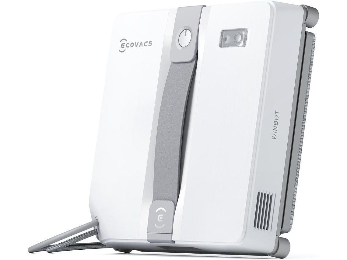 Robot Limpiacristales Ecovacs Mini, Boquillas Dobles Atomización Ultrasónica, Protección 9 Etapas, Planificación Trayectoria, 3 Modos Limpieza, Gris