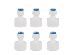 KOFIHETY Conector Rápido 6 Piezas 1/4 OD Hembra a 1/2 para Filtro de Agua Ósmosis Inversa