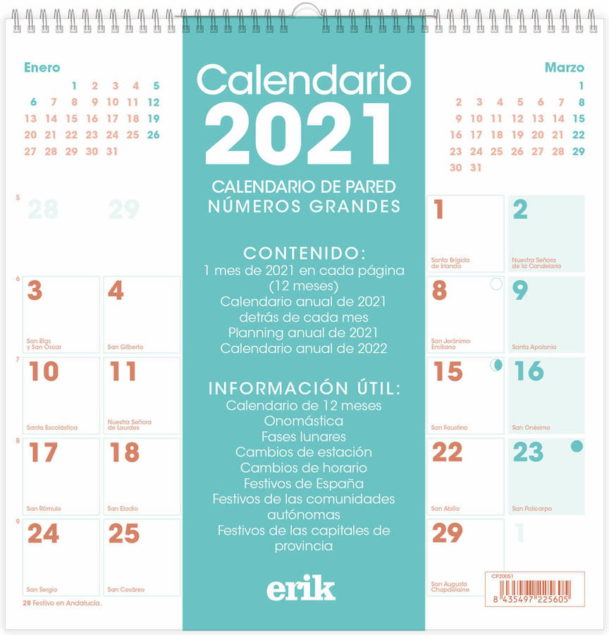 Calendario CLASICO Generic (2021 - 30 x 30 cm)