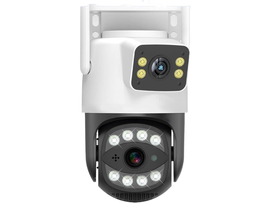 Cámara Ip Wifi De Doble Pantalla Con Lente De 4mp, Resistente Al Agua, Ptz, Para Seguridad.