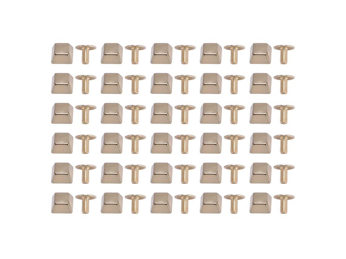 30 Juegos De Remaches Trapezoidales De 8 Mm, Aleación De Zinc, Con Tornillos De Hierro De 6 Mm Para Bolsos, Zapatos, Ropa, Oro