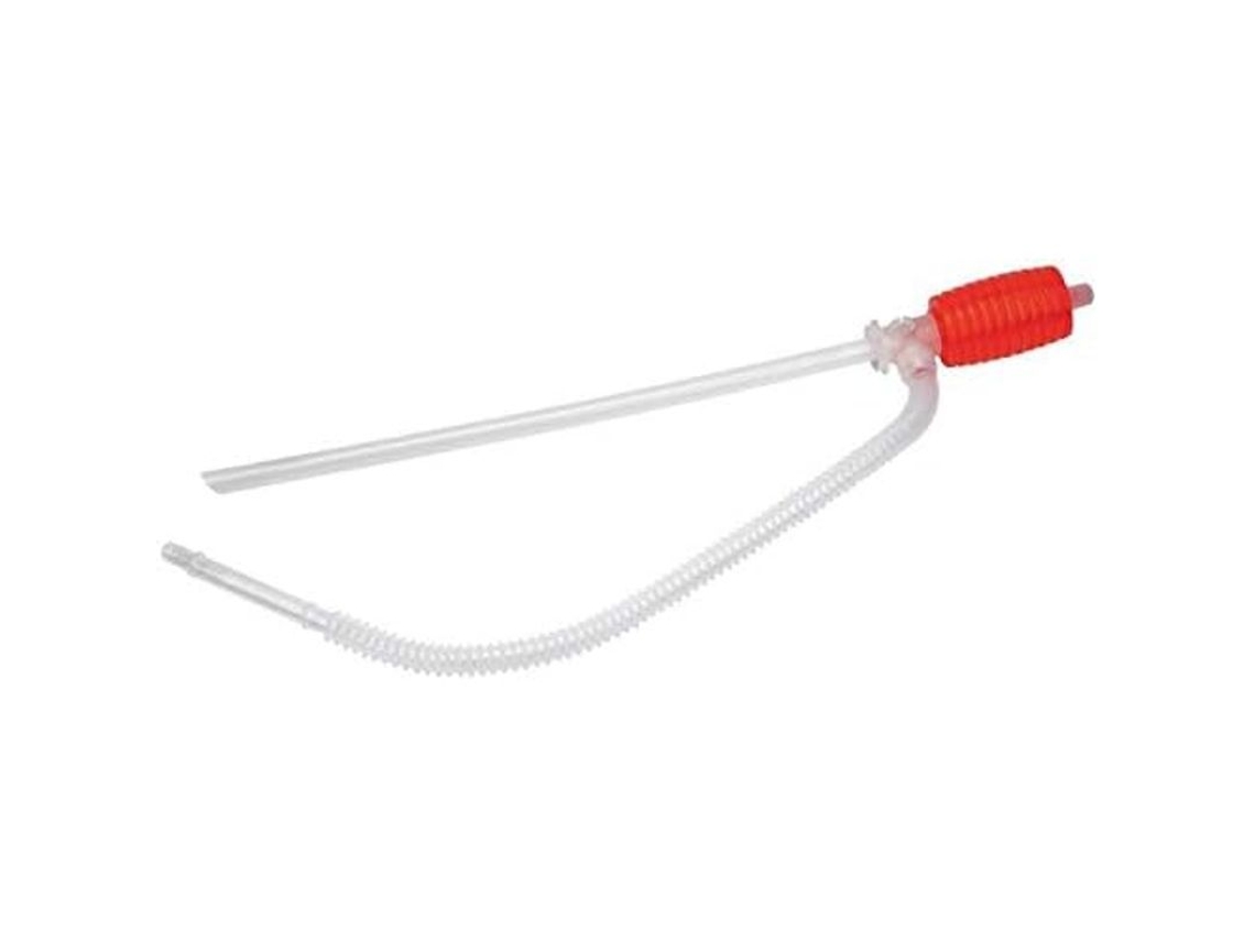 Bomba de sifón manual de plástico rojo de 56 cm