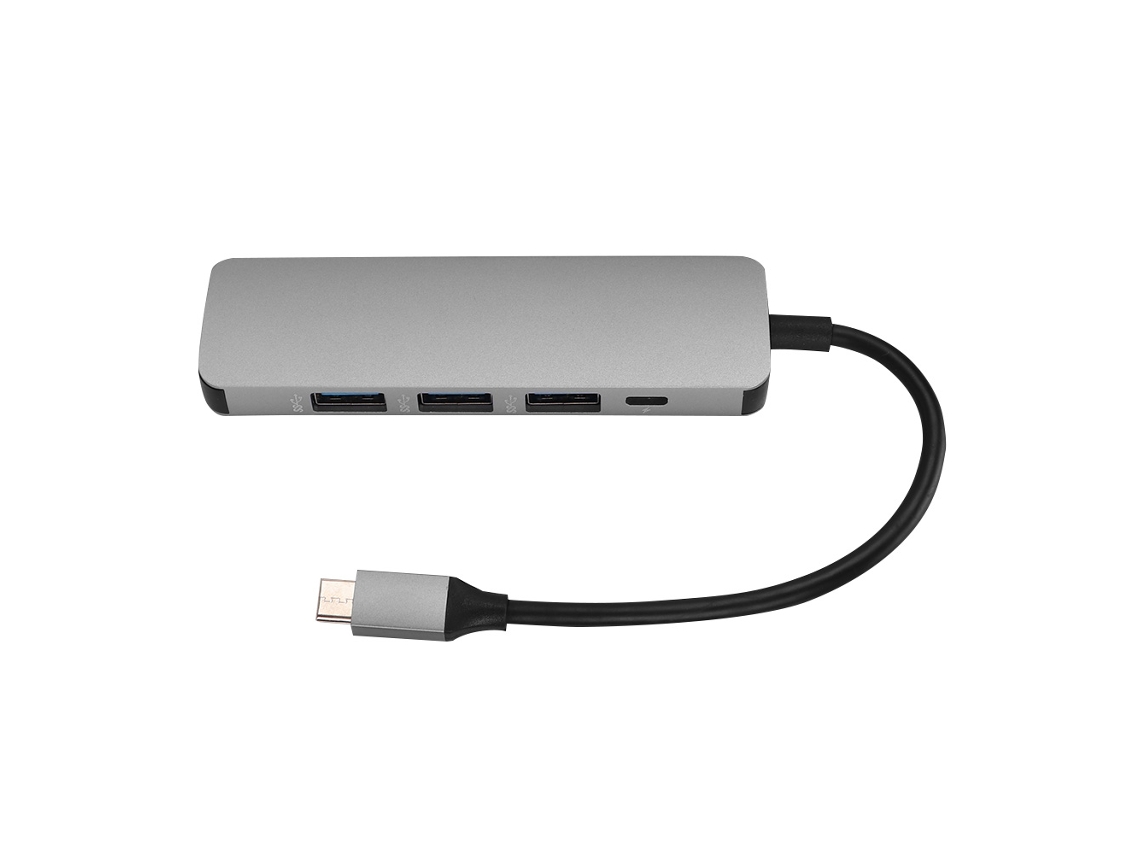 5 En 1 Usb-c A 4 Puertos Usb + Salida Android Hub De Docking Multifunción