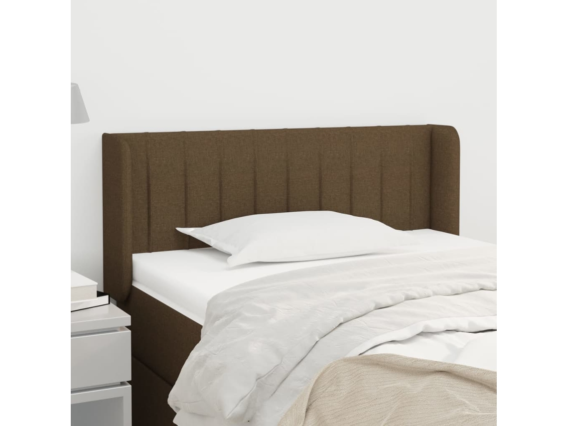 Cabecero De Tela Gris Oscuro 93x16x78/88 Cm