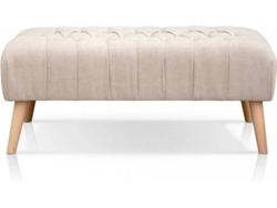 Taburete MORFEO Boton (Beige - Madera - 100x40 cm)