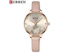 Reloj De Mujer Delgado (rosa) Con Esfera Sencilla Estampada Con Diamantes De Imitación.
