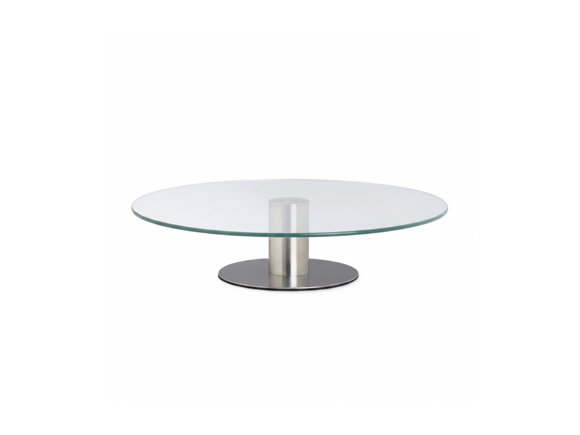 Relaxdays Prato De Bolo Giratório, Suporte, Prato De Bolo Para Decoração, Prato Giratório Para Bolos, Ø 30cm, Transparente
