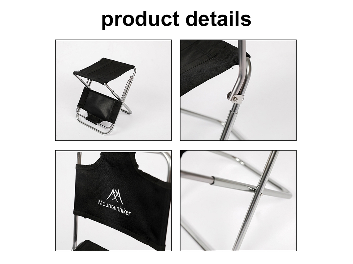 Silla Plegable De Aluminio Para Camping, Pesca, Diseño Para Exteriores Con Respaldo, Portátil, Jardín.