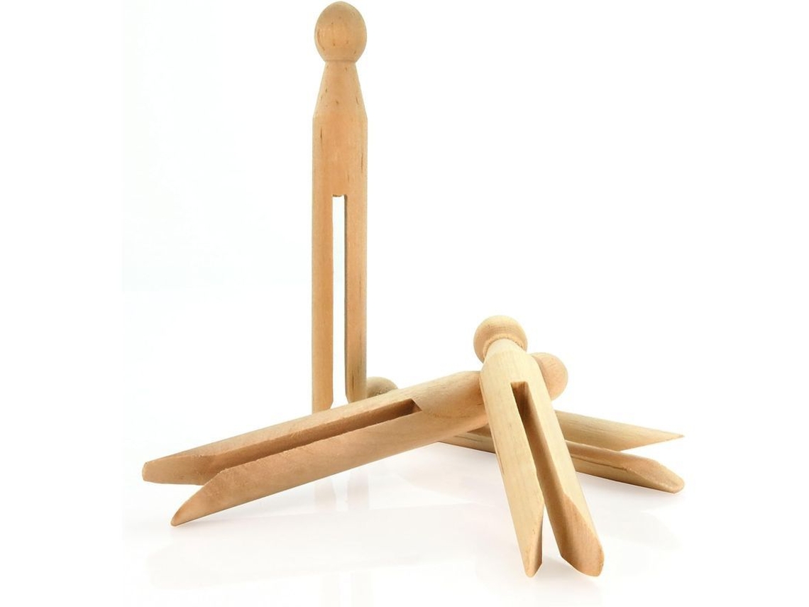 24 Pinzas De Madera De Calidad Para Manualidades Y Lavandería, Estilo Vintage (11 Cm)