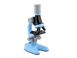 Rebe-conjunto De Microscópio Para Crianças 100x 400x 1200x Com Luz Led Ajustável Brinquedo Educativo Científico Azul