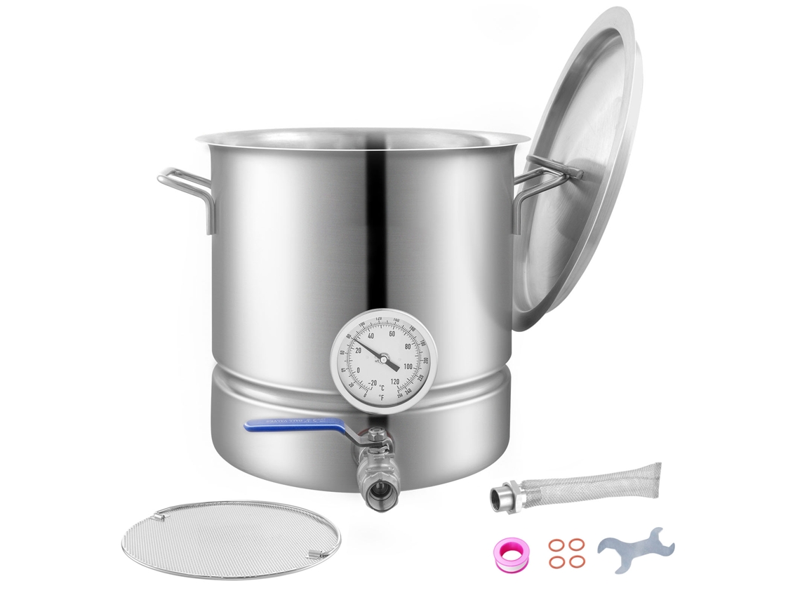 Juego de hervidor de cerveza casera de acero inoxidable de 5 galones con accesorios Succebuy