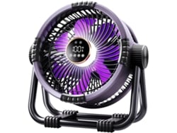 Ventilador De Camping Con Batería Potente Y Luz Nocturna.