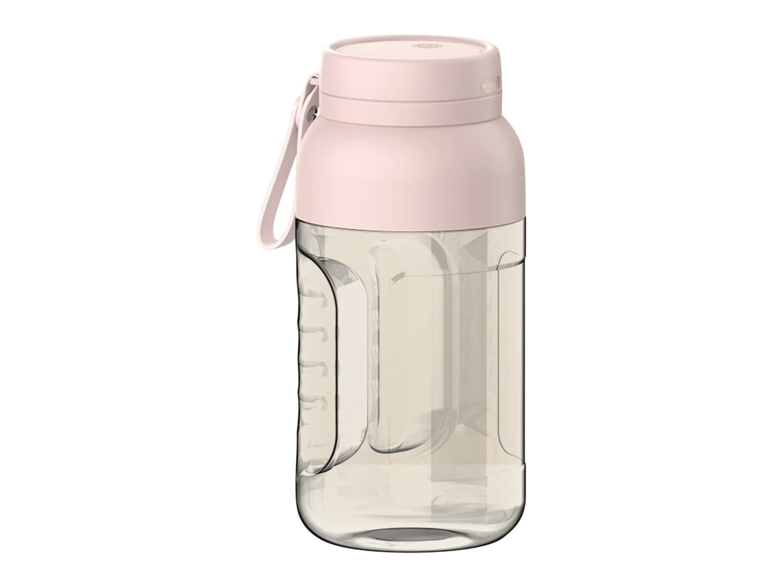 1200ml Exprimidor Sin Cable Portátil De Gran Capacidad Vaso Único Tapa Doble Rosa Veanxin