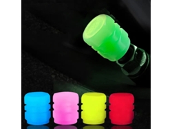 Tapas de válvulas luminosas rojas para coche (4 unidades), fluorescentes, con luz nocturna, brillantes, para coche, motocicleta, bicicleta, estilo rueda y buje.