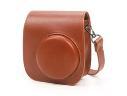 Estuche para cámara instantánea compatible con Fujifilm Instax Mini 12/Mini 11/Mini 9/Mini 8. Bolso de cuero retro con correa para el hombro. Facpoet.