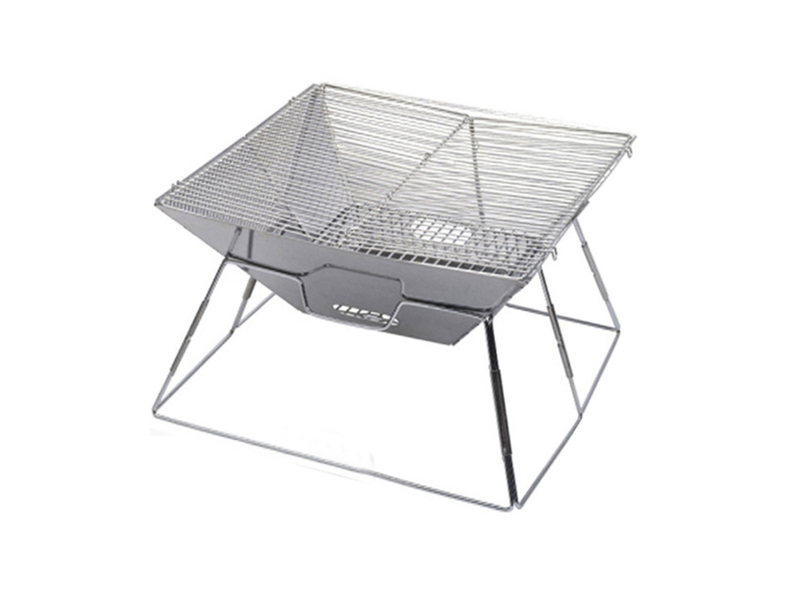 Parrilla Plegable Portátil De Acero Inoxidable Para Acampar Y Hacer Barbacoas Al Aire Libre.