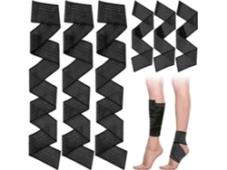6 Paquetes De Vendajes Elásticos De Compresión Para Pantorrilla Ajustables Para Deporte Y Actividades Deportivas
