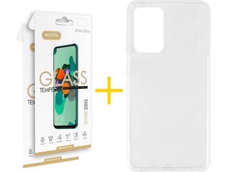 Kit Funda + 2 Protectores de Pantalla Samsung Galaxy A72 4G ACCETEL Liso (Transparente)