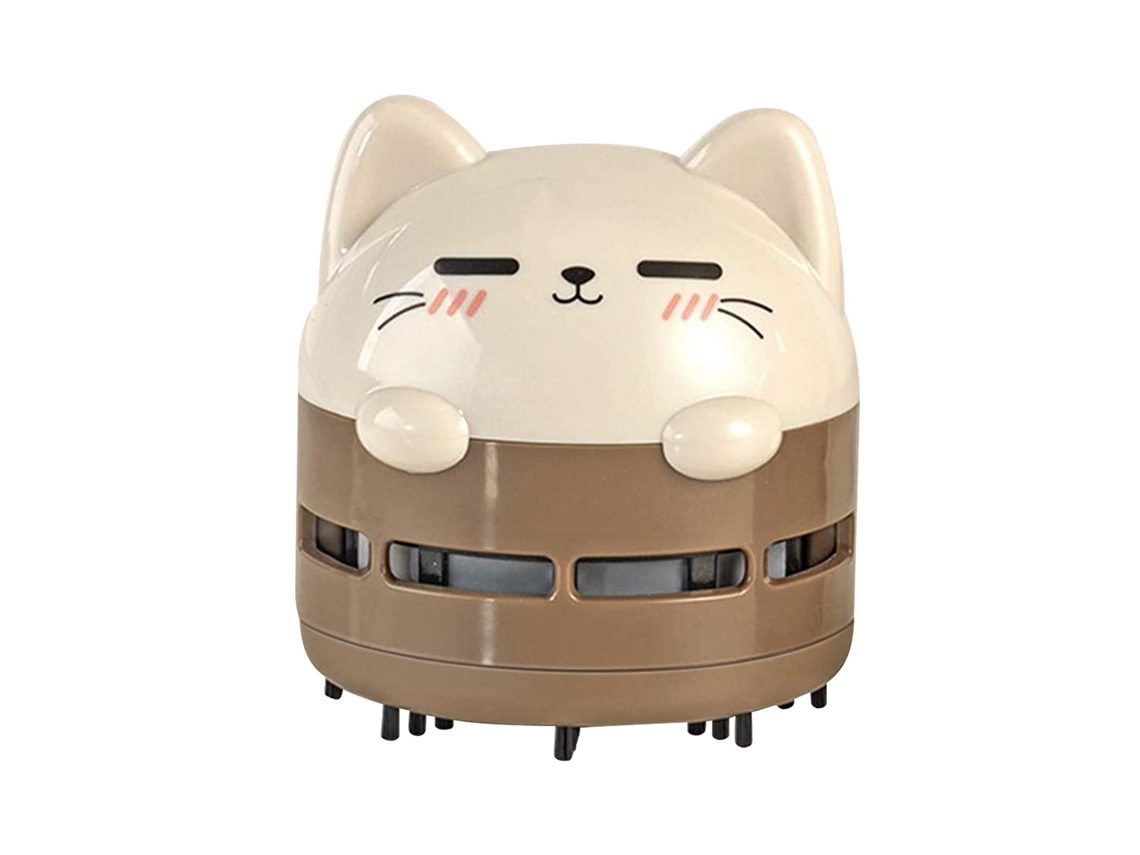 Aspirador de pó de mesa fofo, mini aspirador de pó com teclado recarregável USB, aspirador de pó de mesa sem fio e Girl 