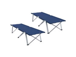 Maison Exclusive - Cama plegable manual (2 unidades), color azul, 194 x 62,5 x 42,5 cm