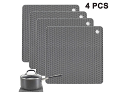 Rebe-4pcs Alfombrillas De Silicona Cuadrada De Grado Alimentario, Impermeable Y Antideslizante Estilo 2