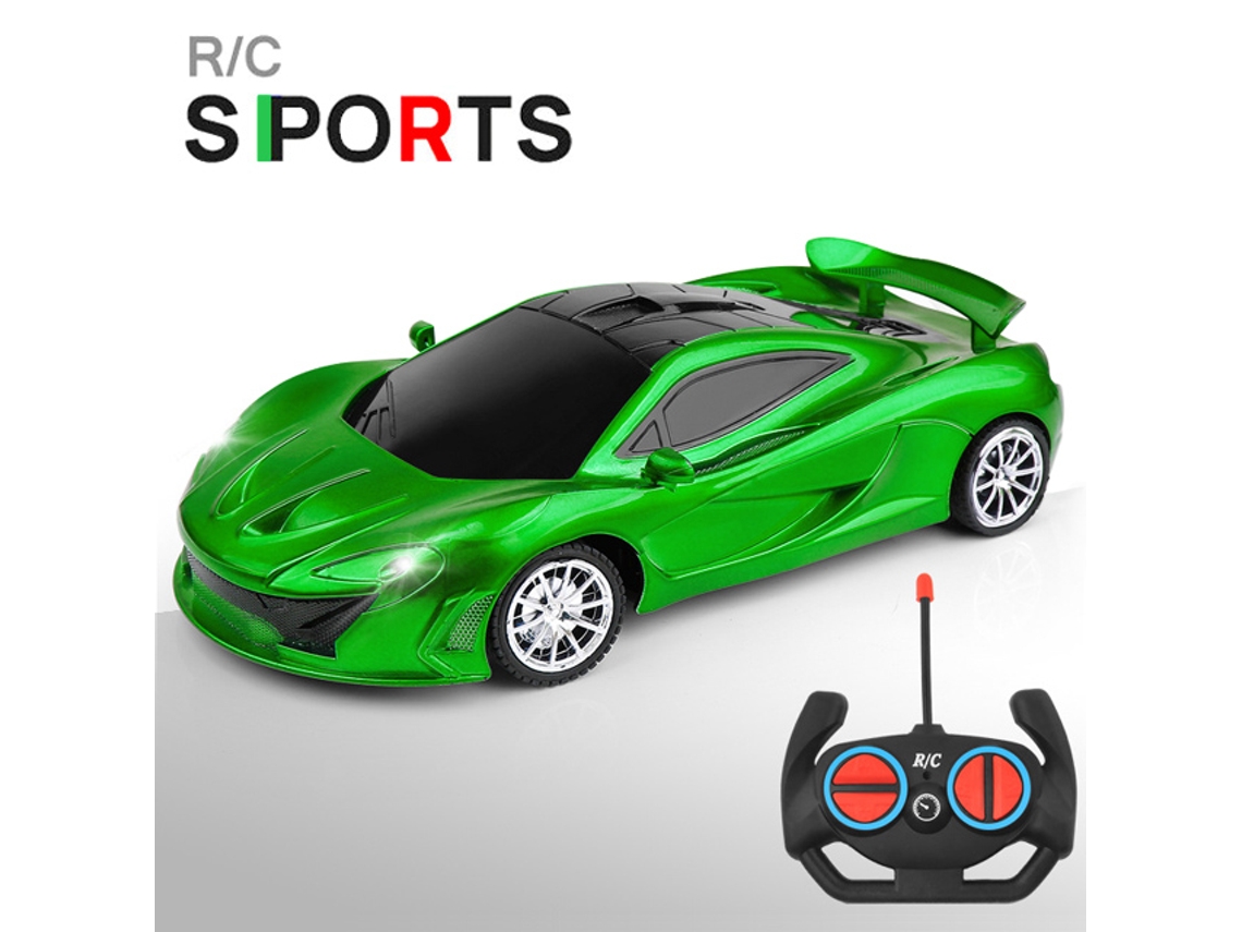 Coche RC 1/18 con luz LED, control remoto de 2,4 G, vehículo deportivo de alta velocidad para niños y niñas, Aeuzwr