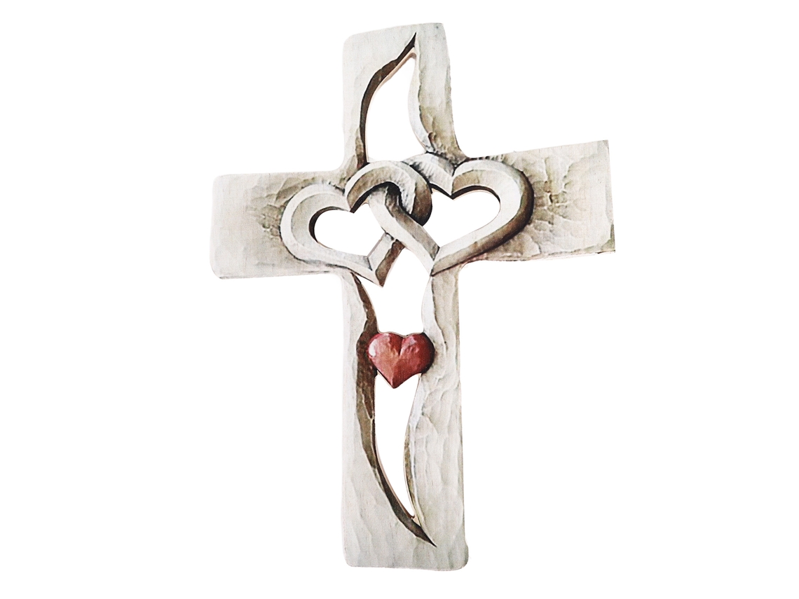 Cruz de madera decorativa colgante para dormitorio y estudio