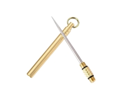 Tenedor De Fruta Metálico Retrátil Palito De Dentes Acessório Portátil Exterior Camping Trekking