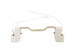 Portalámparas R7s Con Conector De Cerámica Metálica, 118 Mm, Para Proyector De 250 V 4 A, Con Cable Dorado/blanco De 15 Cm.