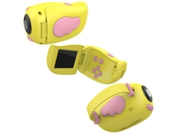 SZSMART Hd 1080P Mini cámara digital de dibujos animados (Ángel - Amarillo)