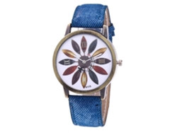 Reloj De Pulsera De Cuarzo Unisex Zhoulianfa Hoja Multicolor Azul Real