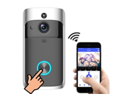 Video inalámbrico de timbre elegante de cámara de seguridad timbre wifi, audio bidireccional