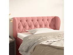 Cabecero De Terciopelo Rosa 103x23x78/88 Cm