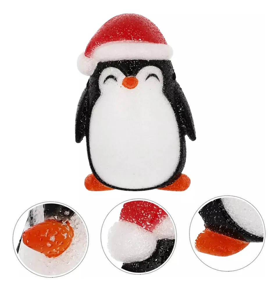 Nueva exhibición de luces de escena nocturna de pingüino navideñovayotoy