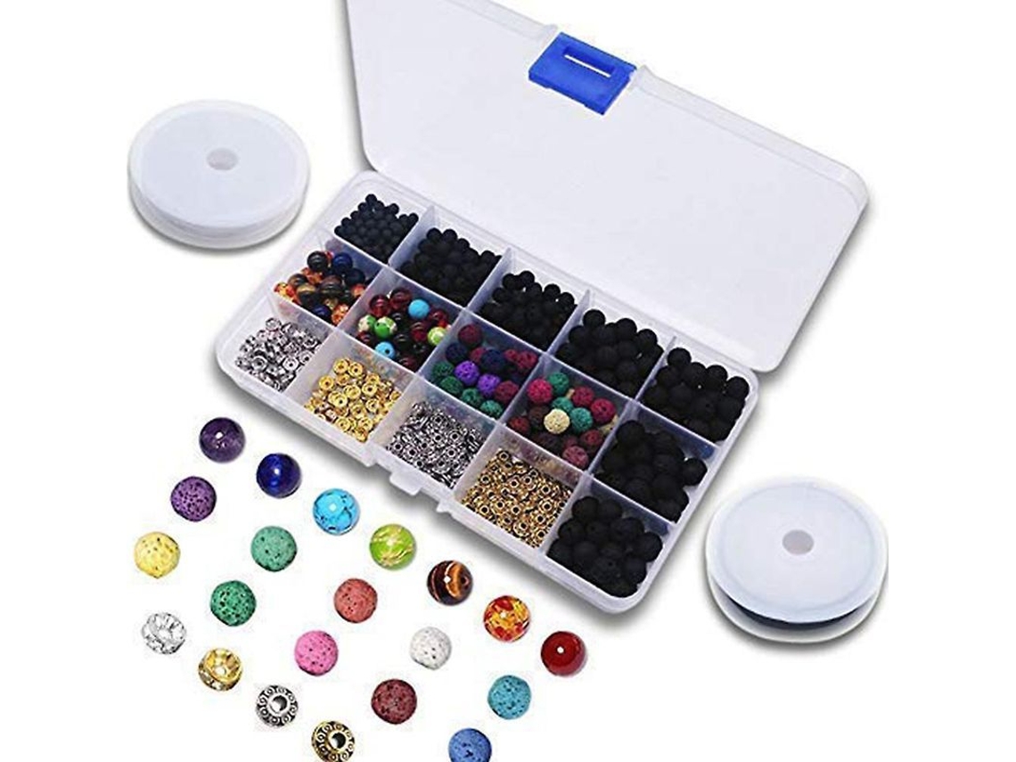 Kit de 600 perlas de piedra volcánica para aceites esenciales