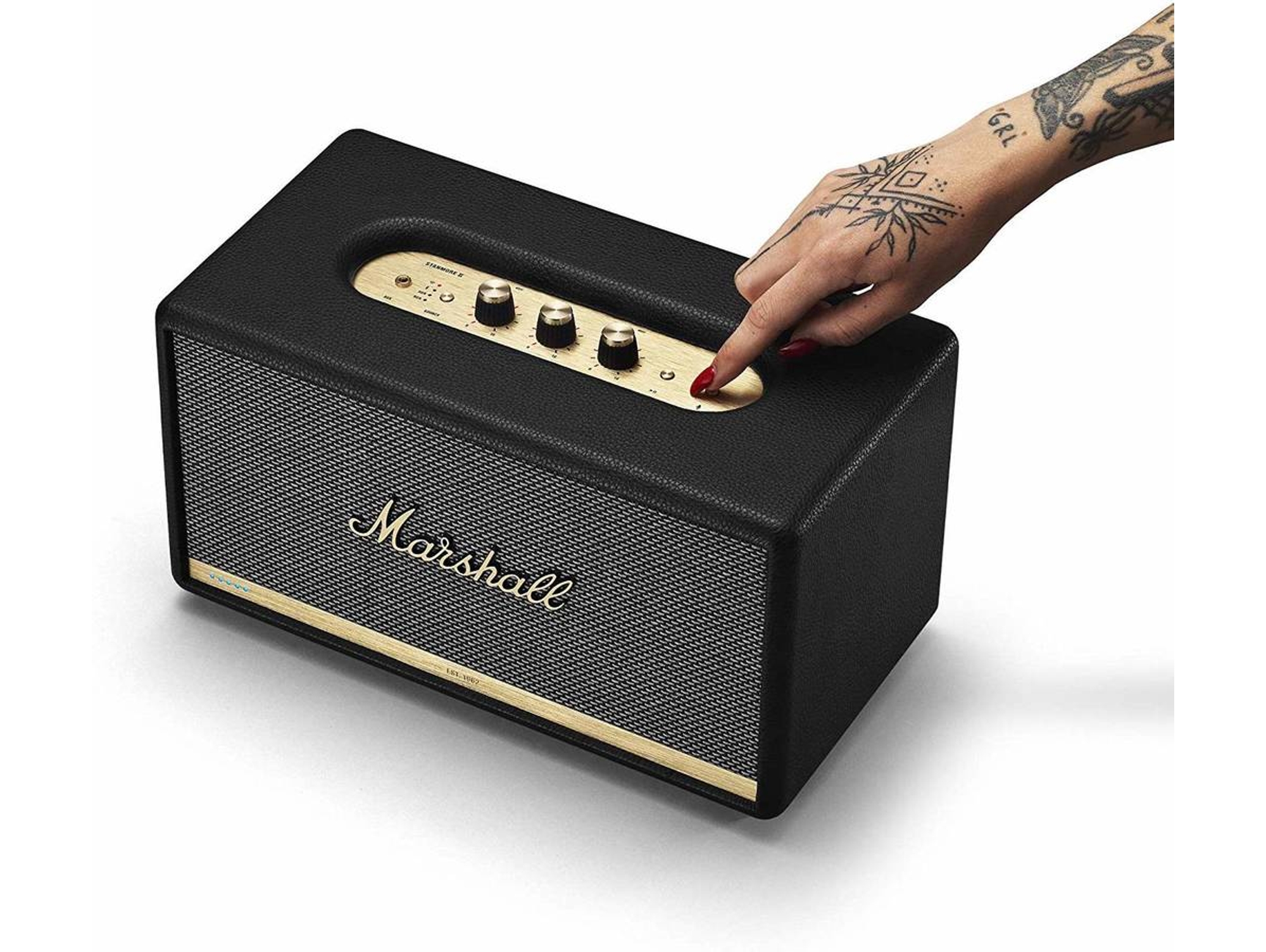 Instalación En otras palabras Deseo Altavoz Bluetooth MARSHALL Stanmore II BT Black (Negro - 80 W - Alcance: 10 metros) Instalación En otras palabras Deseo Altavoz Bluetooth MARSHALL Stanmore II BT Black (Negro - 80 W - Alcance: 10 metros)