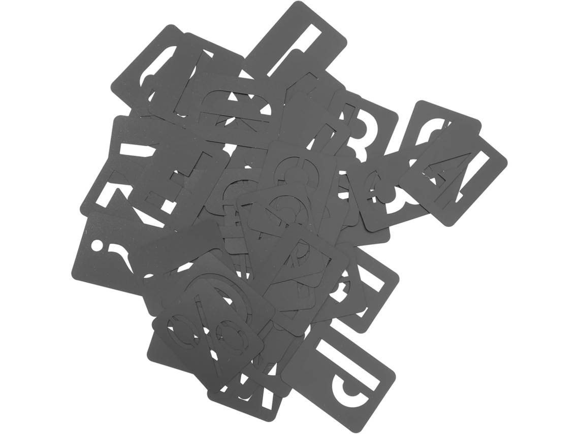 Juego De Plantillas Reutilizables Para Pintar Letras Y Números