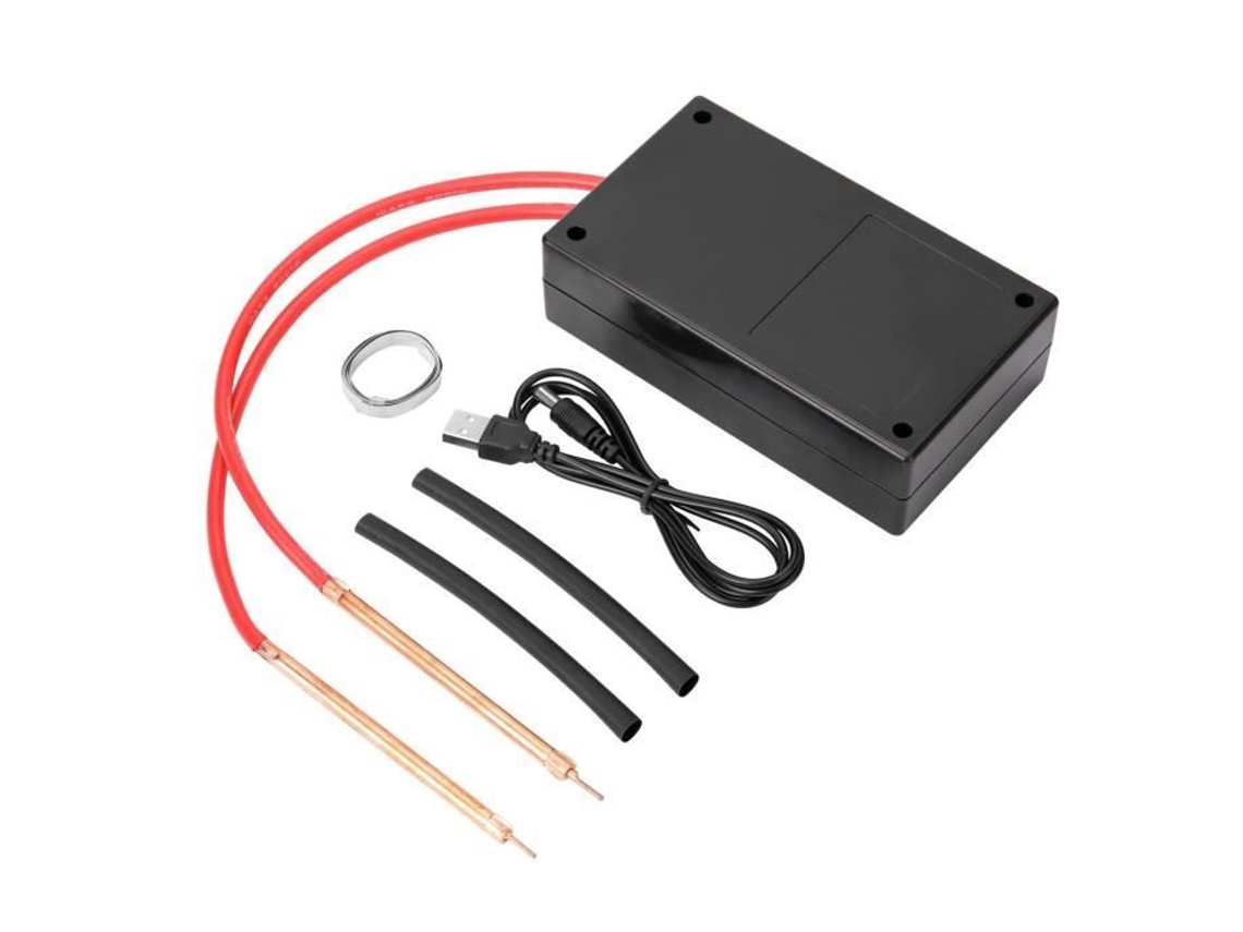 Soldador por puntos portátil con bolígrafos de soldadura, 6 velocidades ajustables, Mini máquina de soldadura por puntos recargable de 5300Mah, Pe KKMOON