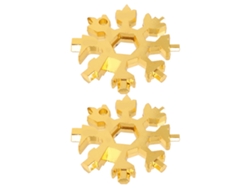 2 Piezas Llave De Nieve De Acero Alto Carbono Abridor Llave Multifuncional Herramienta Manual Oro