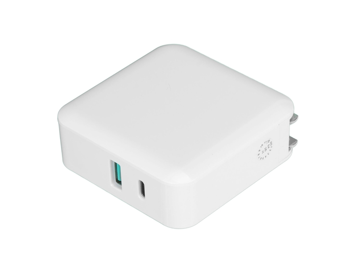 Cargador De Viaje Portátil De Doble Puerto De Carga Rápida Pd+qc3.0 Wlx-i8 Cargador Plegable De 65w Con Plug De Ee.uu.