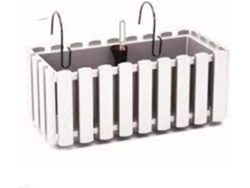 Maceta PROSPERPLAST Boardee Fencycase W (Blanco - 58 x 18 x 16.2cm)